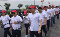“放松心情，磨砺意志，超越自我” 正定公司参加徒步走活动
